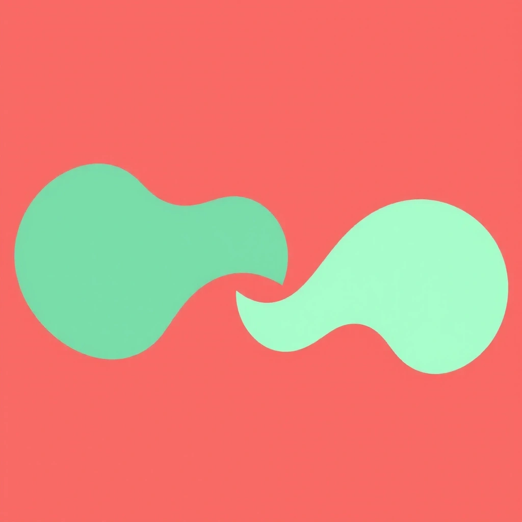 Abstract organic shapes representing flow and balance